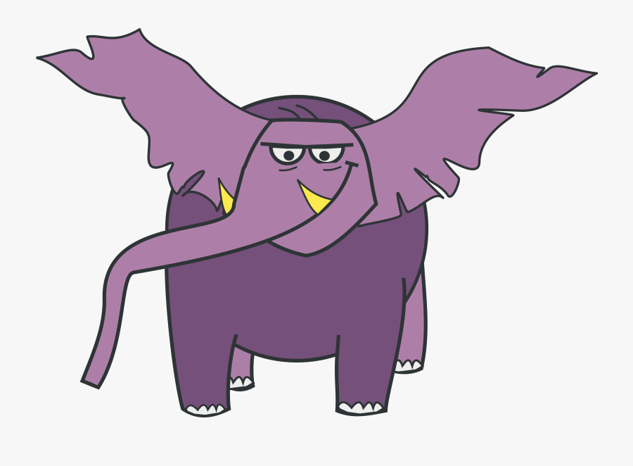 Transparent Dumbo Clipart - Elefante Violeta, Transparent Clipart
