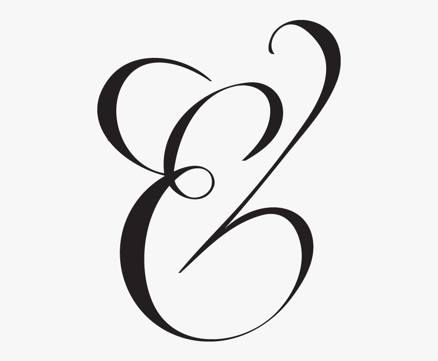 Ampersand Typography Lettering Font - Calligraphy Letter E Transparent, Transparent Clipart