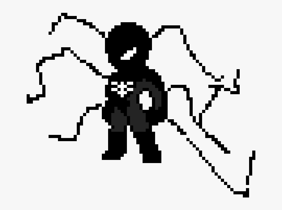 Spooderman Pixel Art Minecraft - Pixel Art Spiderman Noir, Transparent Clipart