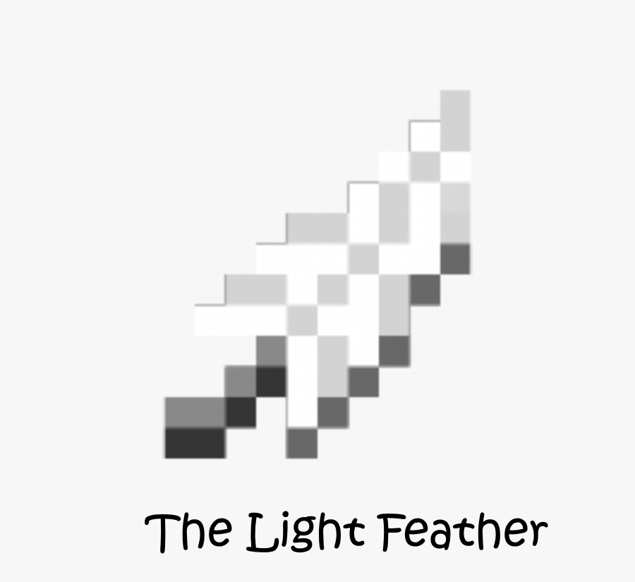 Clip Art Minecraft Feather - Minecraft Feather Pixel Art, Transparent Clipart