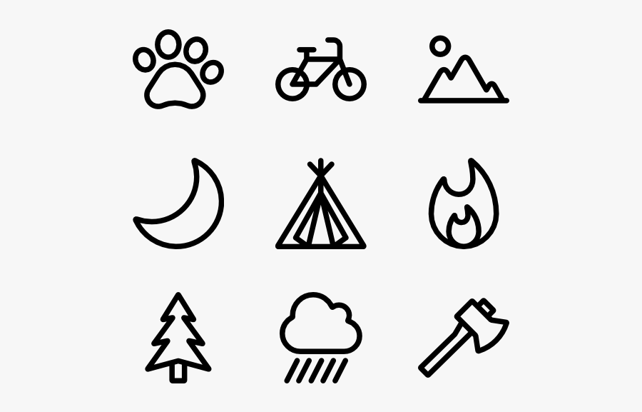 Camp Logo Black And White, Transparent Clipart