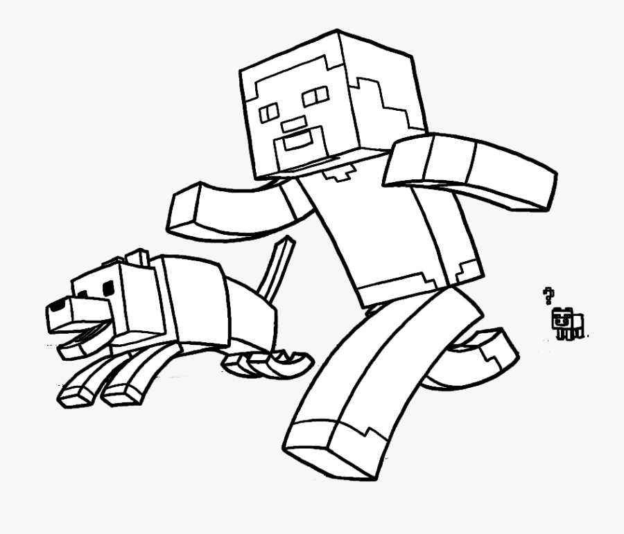 Clip Art Desenhos Minecraft - Page A Colorier Minecraft, Transparent Clipart