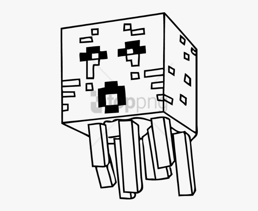 Coloring Pages Drawing Minecraft Png Image With Transparent - Minecraft Mob Coloring Page, Transparent Clipart