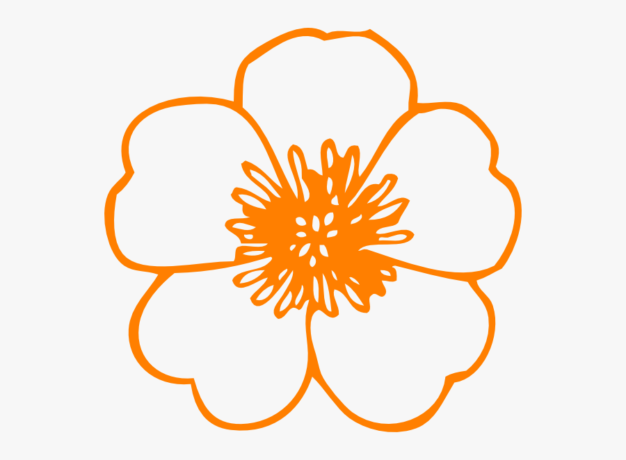 Orange Flower Clip Art At Clker, Transparent Clipart