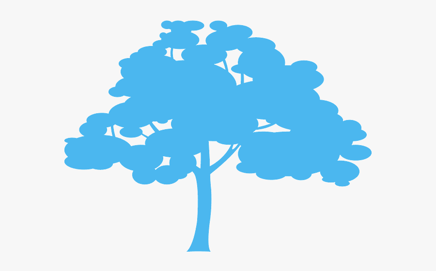 Grey Tree Silhouette, Transparent Clipart