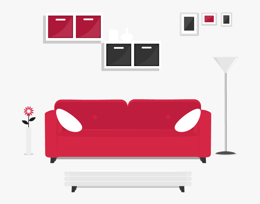 Transparent Room Clipart - Studio Couch, Transparent Clipart