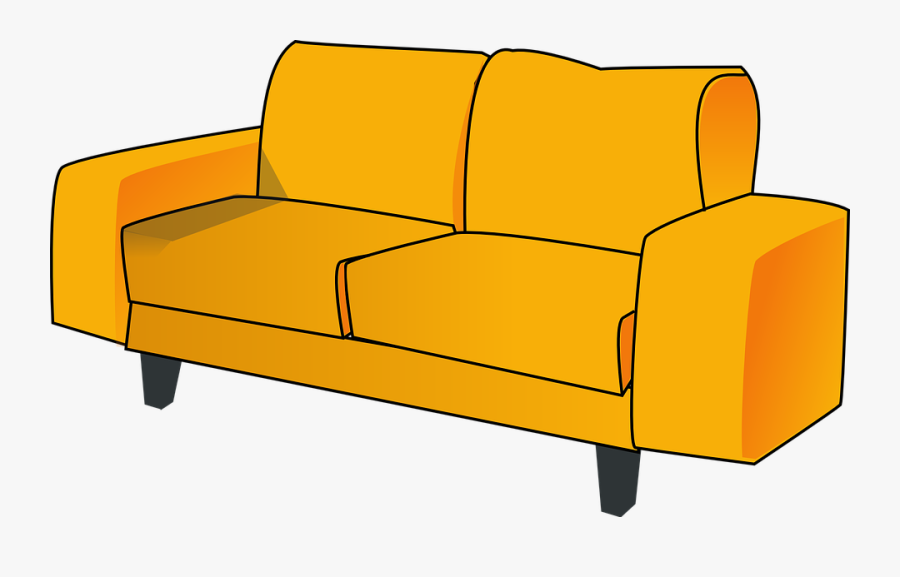 Sofa, Couch, Furniture, Lounge, Livingroom, Living - Sala Clipart, Transparent Clipart