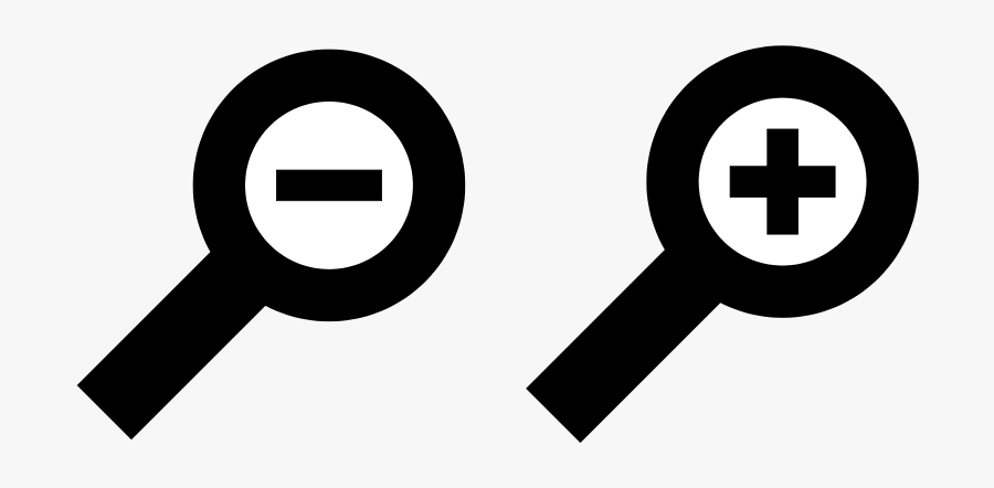 Simple Zoom Icons - Zoom In Out Icon, Transparent Clipart