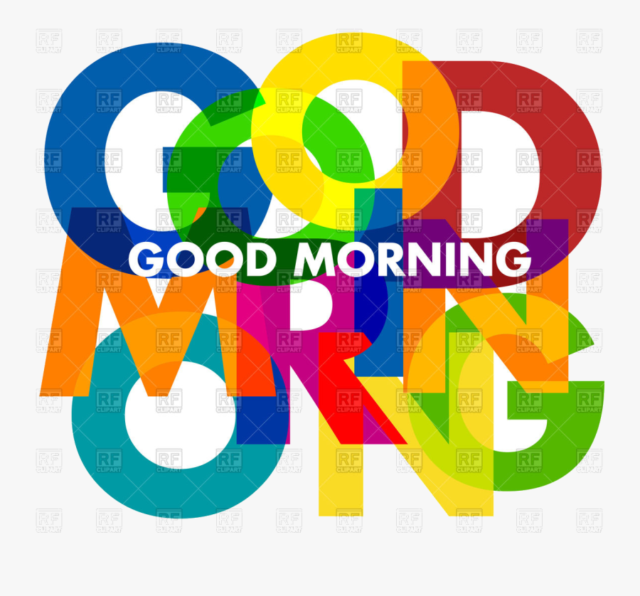 Good Morning Inscription Vector Image Illustration - Png Good Morning Vector, Transparent Clipart