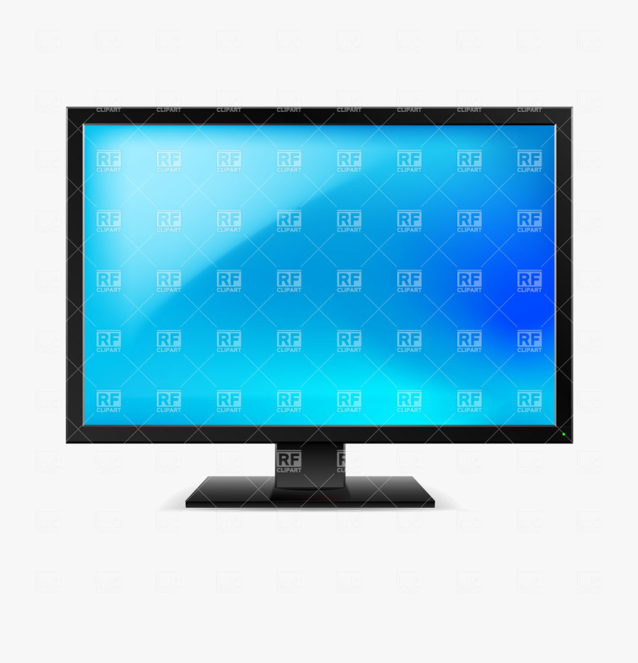 Tv Blank Lcd Set Or Monitor Vector Image Illustration - Wide Objects Clipart, Transparent Clipart