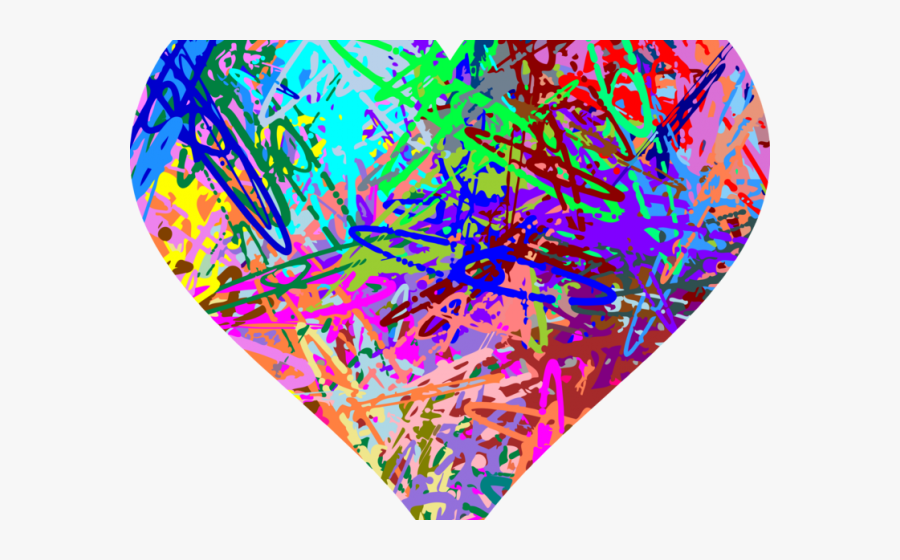 Multi Colour Heart, Transparent Clipart