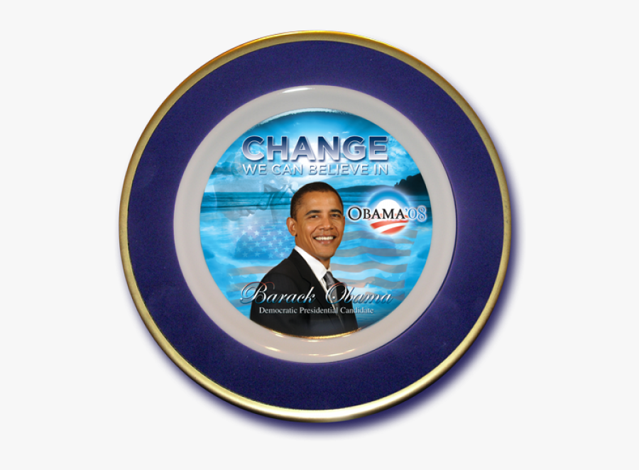 Barack Obama Candidate Plate - Barack Obama, Transparent Clipart