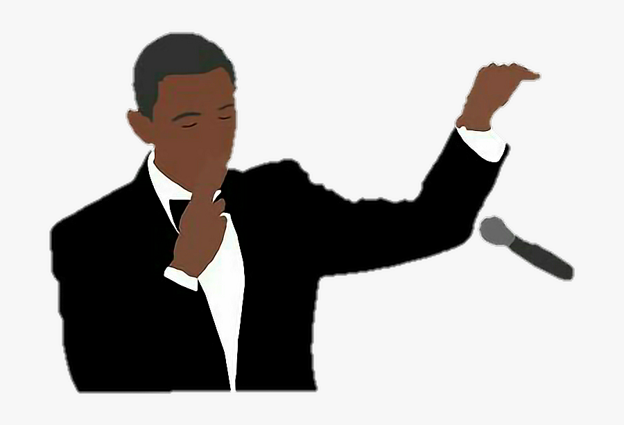 #barackobama #obama #meme #micdrop - Barack Obama, Transparent Clipart