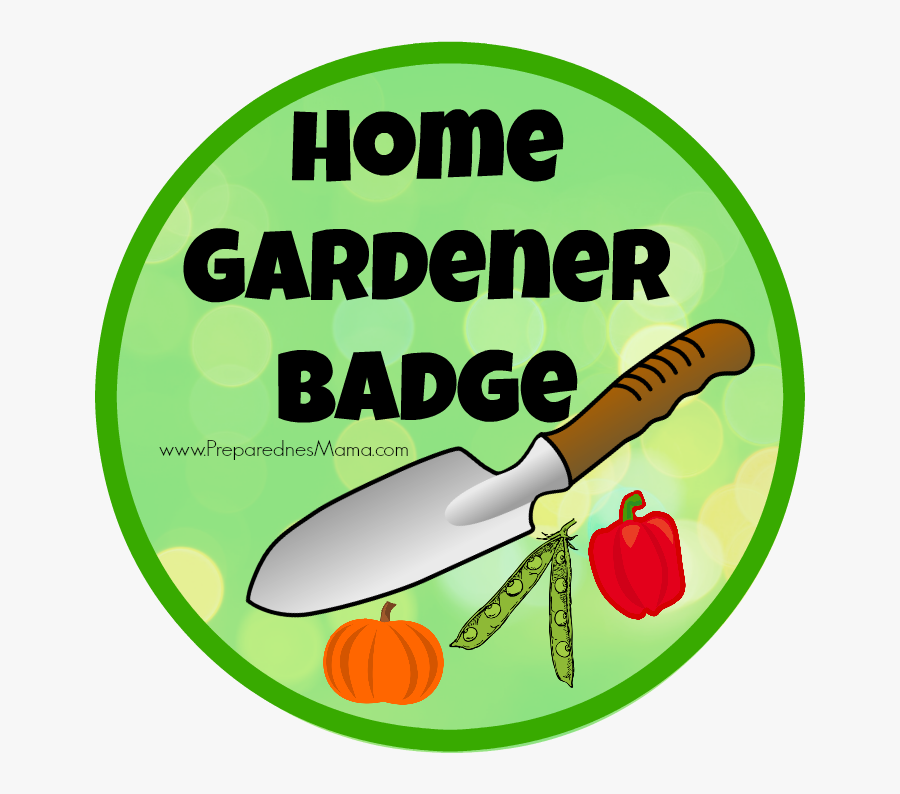 Home Gardener Badge From The 1954 Girl Scout Handbook - Scouts And Guides Gardener Badge, Transparent Clipart