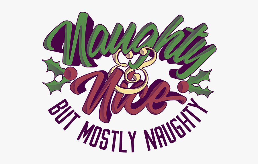 Women Sweatshirt - Naughty And Nice Transparent, Transparent Clipart