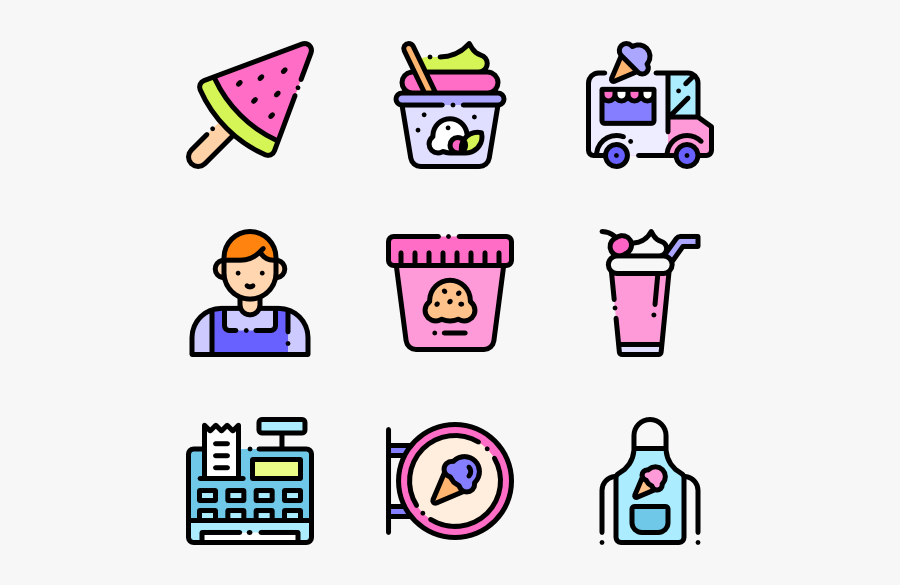 Icecream Shop - Vector Icon Ice Cream Swirl, Transparent Clipart