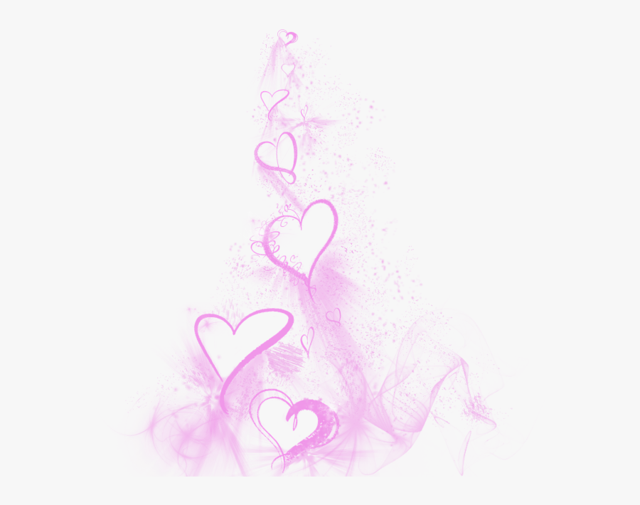 Transparent Pink Heart Clipart Border - Sketch, Transparent Clipart