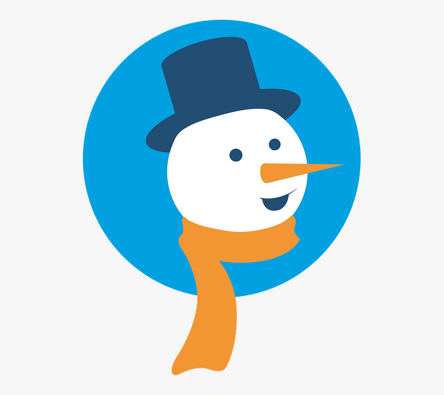 Snowman, Carrot, Scarf - Cartoon, Transparent Clipart