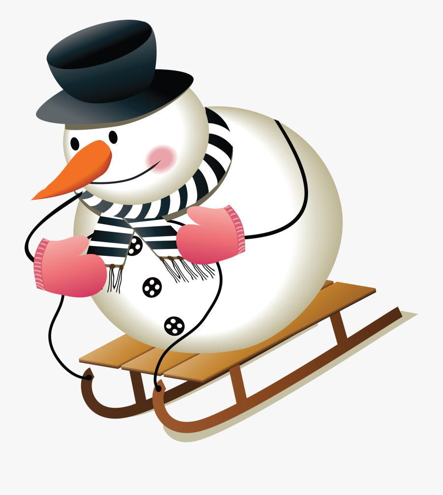 Cute Snowman Clipart, Transparent Clipart