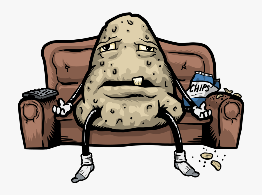 Drawing Of A Couch Potato, Transparent Clipart