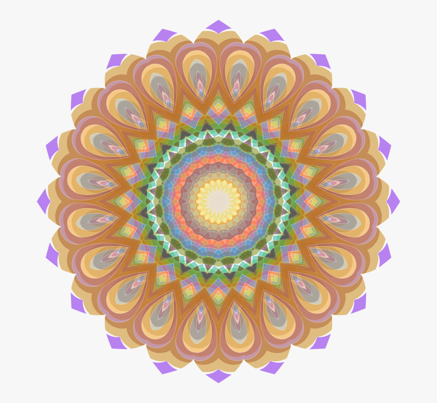 Flower,symmetry,petal - Mandala, Transparent Clipart