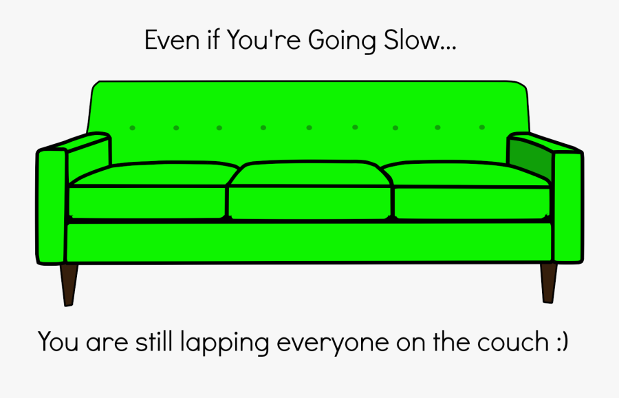 Try And Substitute Couch Potato Time For A Walk At - Cartoon Couch Transparent Background, Transparent Clipart