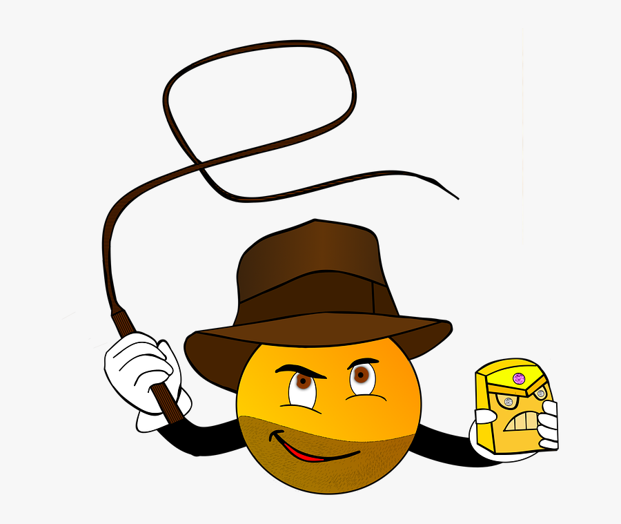 Indiana Jones Emoji , Transparent Cartoons - Indiana Jones Emoji, Transparent Clipart