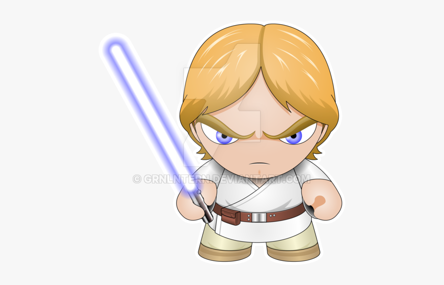 Luke Skywalker Chibi Clipart - Cartoon Luke Skywalker, Transparent Clipart