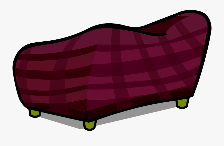 Burgundy Couch Sprite - Couch, Transparent Clipart