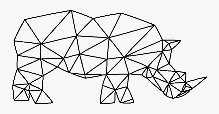 Clip Art Black And White Minimalist - Angular Drawing Lines, Transparent Clipart