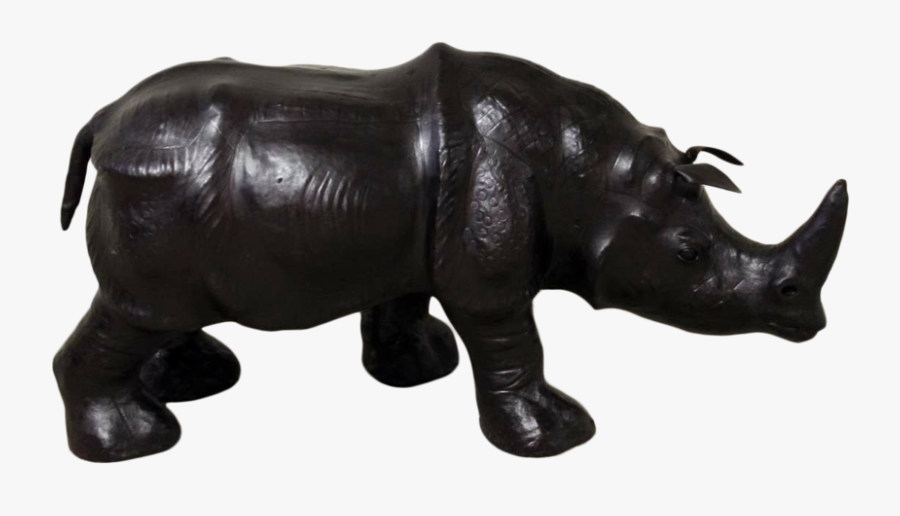 Handmade Paper Mache Big Rhino Leather Figurine - Hippopotamus, Transparent Clipart