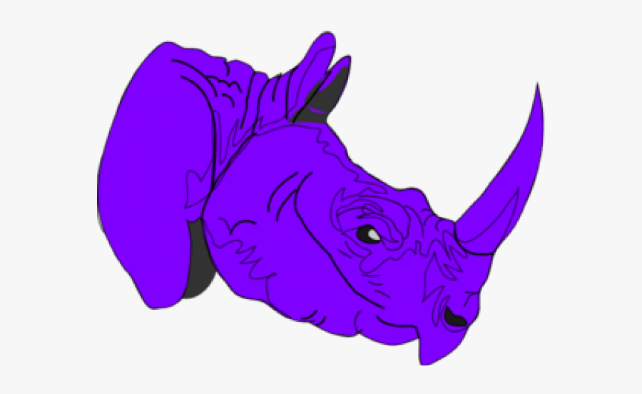 Purple Rhino Clipart, Transparent Clipart