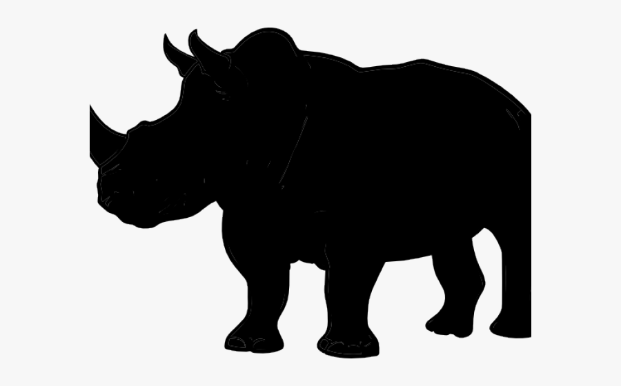 Silueta De Un Rinoceronte, Transparent Clipart