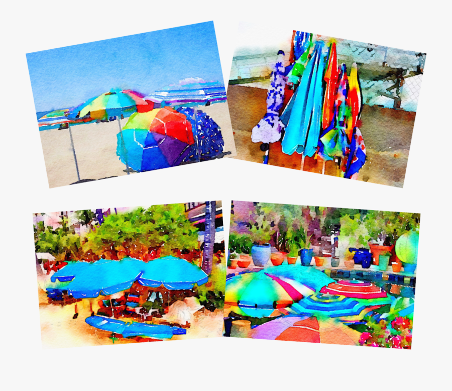 Beach Umbrella - Visual Arts, Transparent Clipart