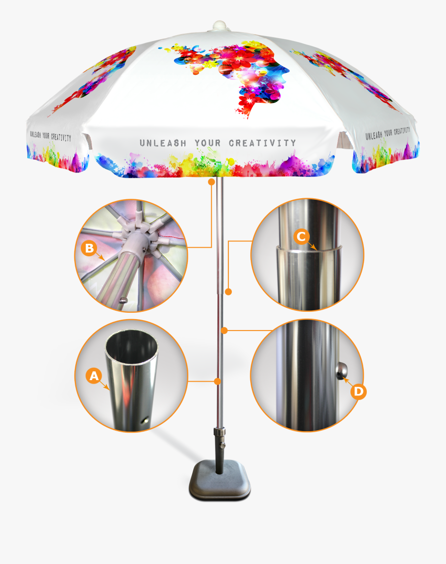 Custom Printed Commercial Beach - Umbrella, Transparent Clipart