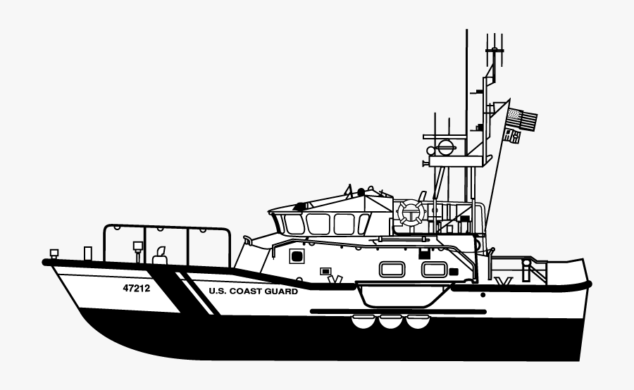 Uscg 47 Motor Life Boat - Coast Guard 47 Black And White Clipart, Transparent Clipart