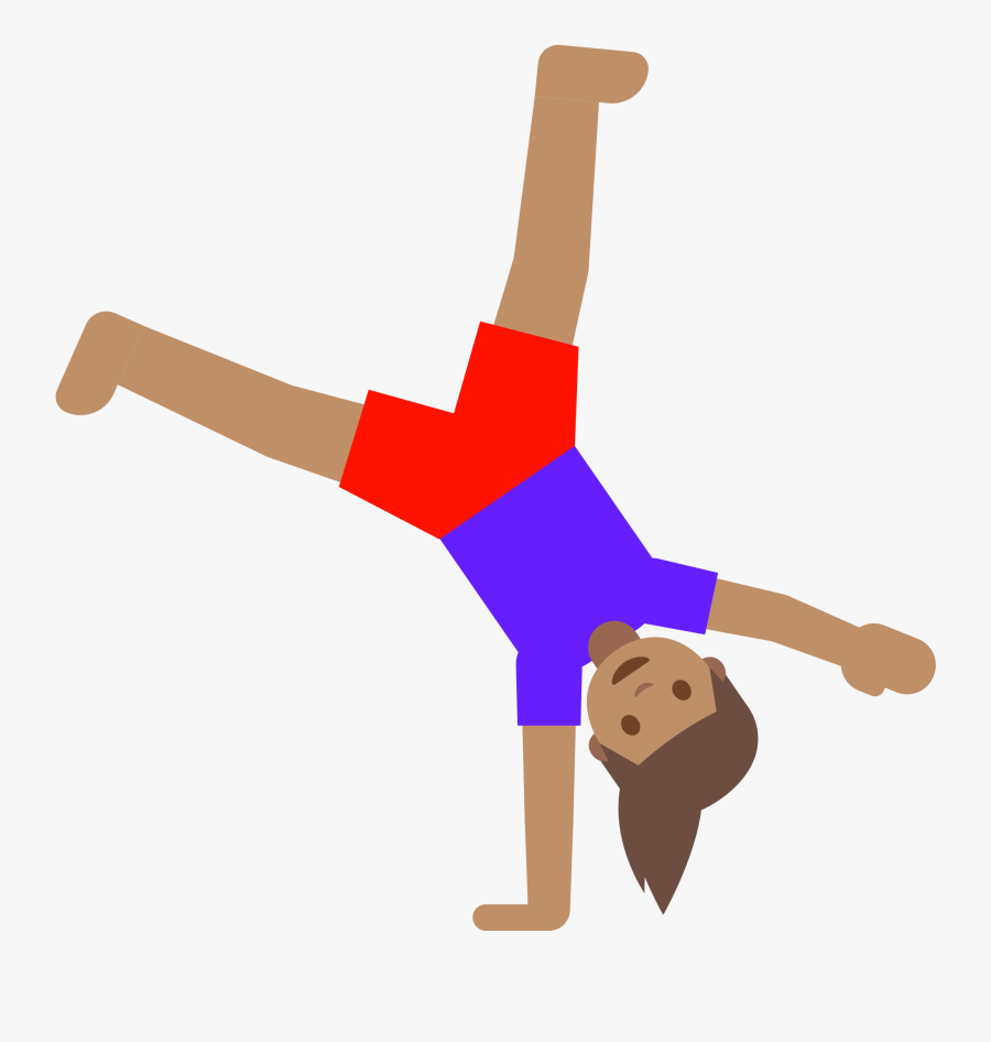 File Emoji U F Fd D Svg - Cartwheel Clip Art, Transparent Clipart