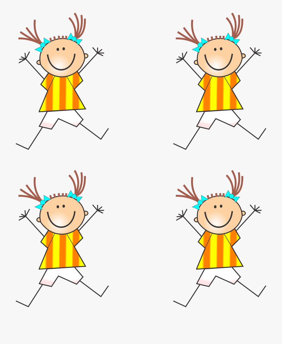 Cartwheel Cliparts - Clipart Of Girls Celebrating, Transparent Clipart