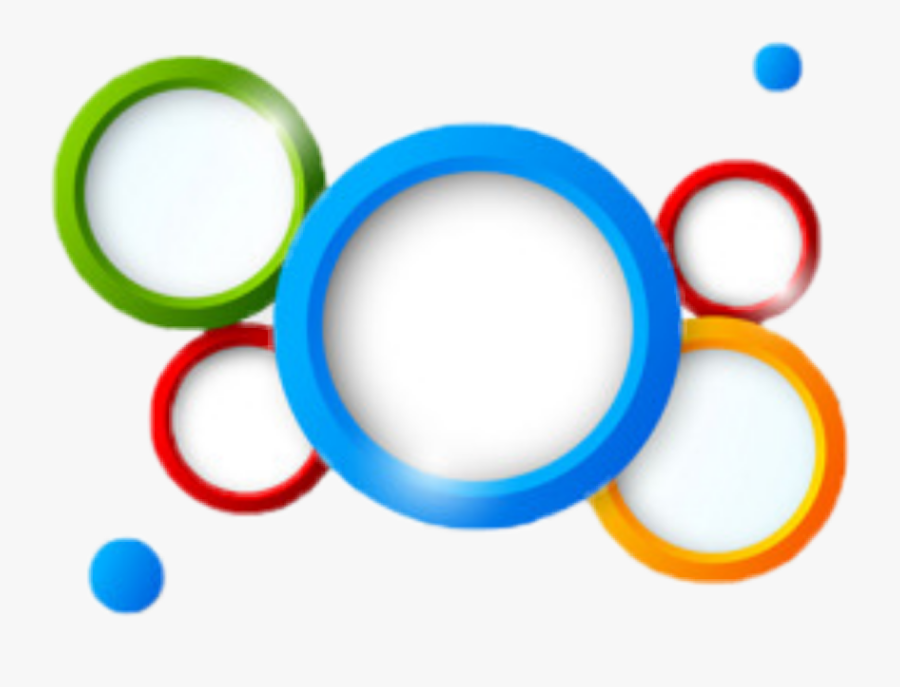 #circles #3d #shapes #frame - Colored Circles Png, Transparent Clipart
