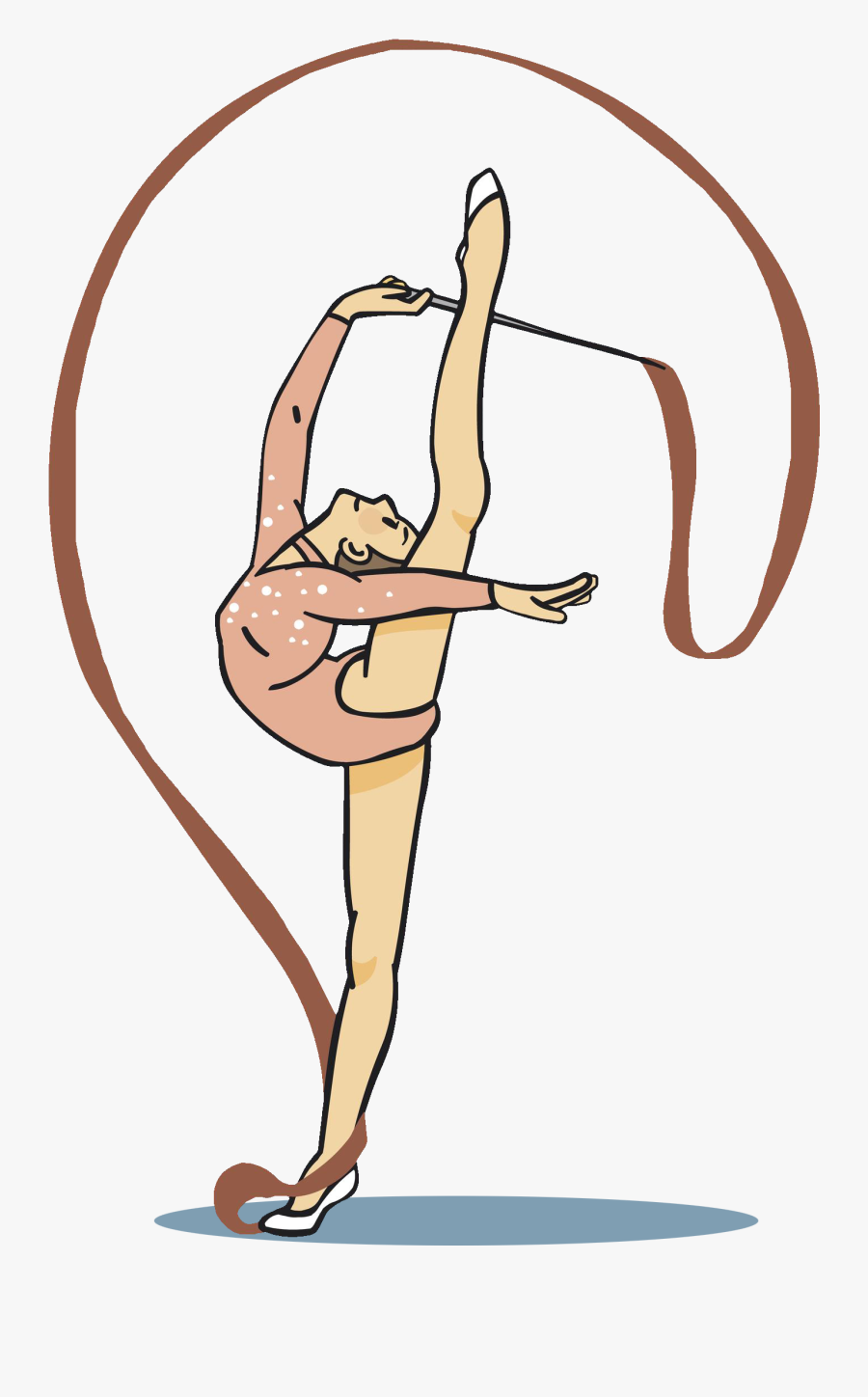 Rhythmic Artistic Computer File - Gimnasia Ritmica Dibujos Cinta, Transparent Clipart