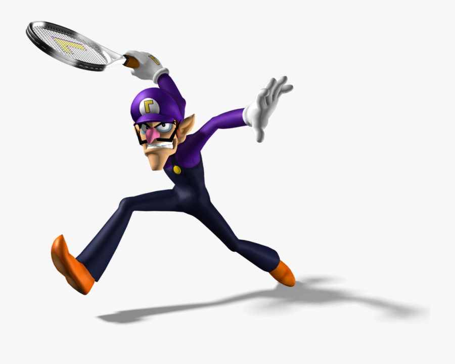 Waluigi Mpt Artwork - Waluigi Mario Tennis Png, Transparent Clipart