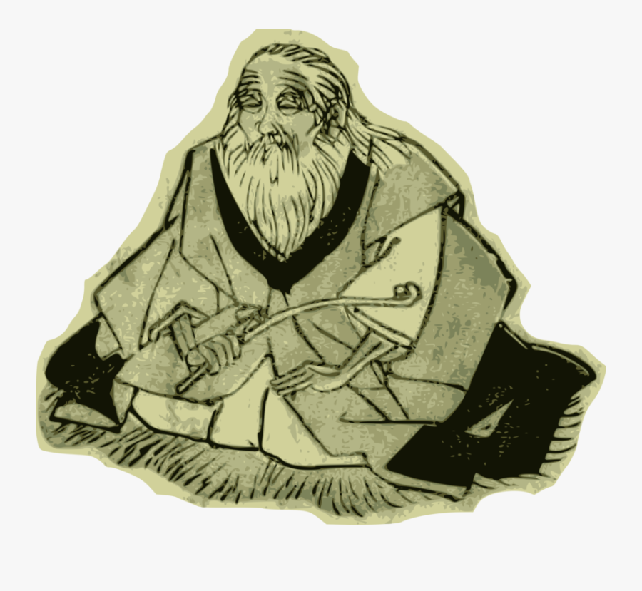 Art,sitting,prophet - Wise Old Man Cartoon, Transparent Clipart