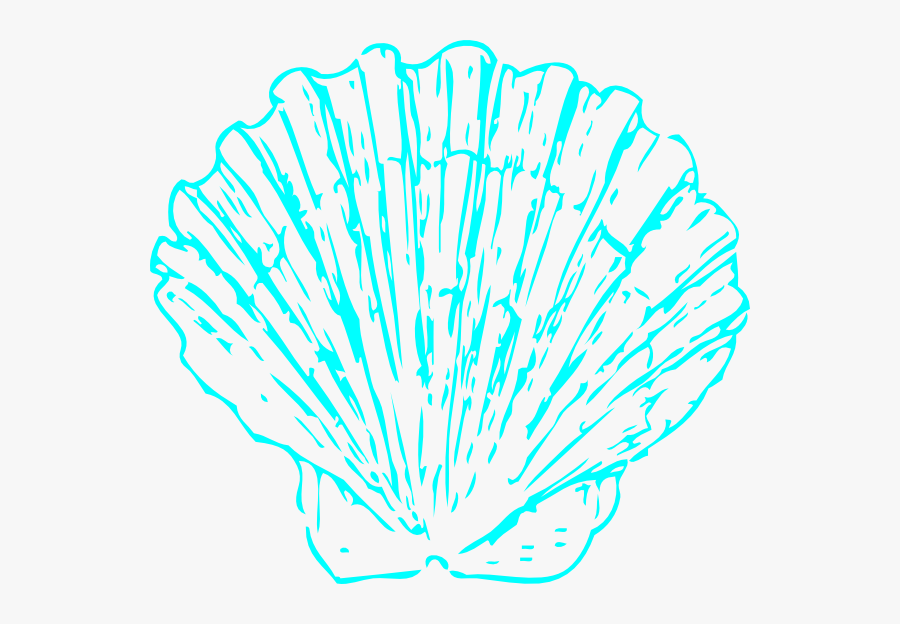 Shell Clipart Aqua Pencil And In Color Shell Clipart - Blue Seashell Png, Transparent Clipart