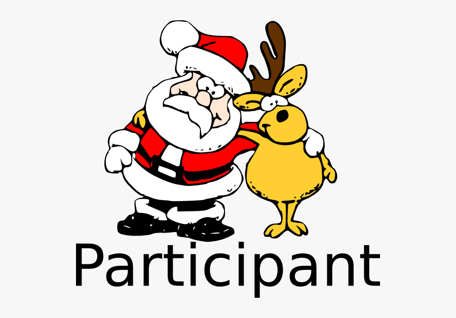 Cartoon Santa With Reindeer, Transparent Clipart