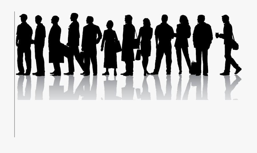Transparent Waiting In Line Clipart - Unemployment Clipart Silhouette, Transparent Clipart