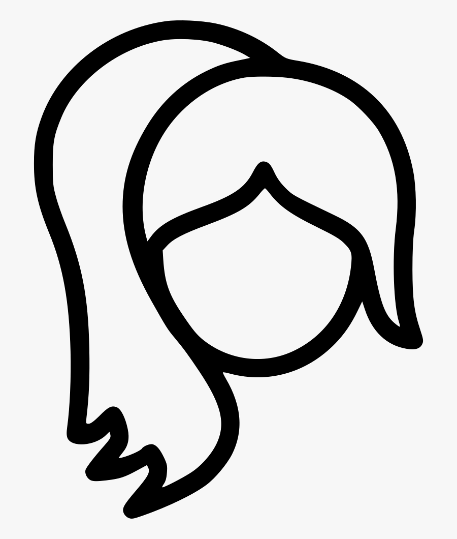 Line Art,coloring Book,symbol,clip Art,black And White - Girl Icon Png Free, Transparent Clipart