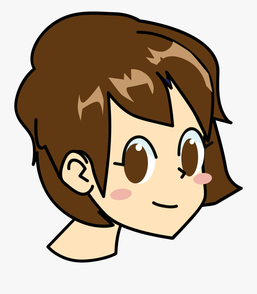 Female Cartoon Woman Head Face - Cartoon Woman Head Png, Transparent Clipart