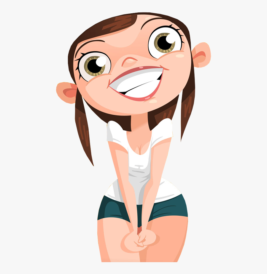 Clipart Smile Woman Smile - Happy Women Cartoon Png, Transparent Clipart