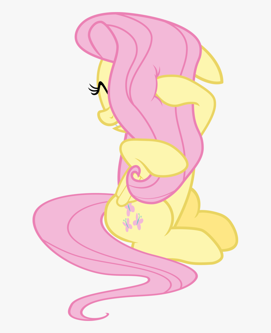 Transparent Scared Face Png - Fluttershy Hiding, Transparent Clipart