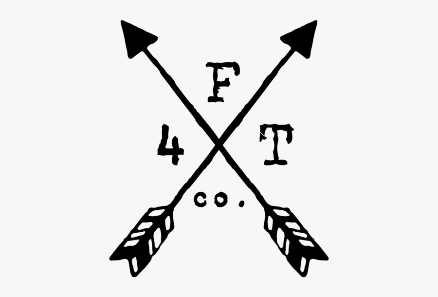 Crossed Arrows Line Drawing, Transparent Clipart